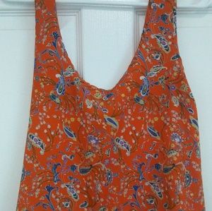 Orange Floral Tank